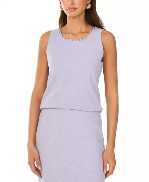 Women's Whipstitched Sleeveless Sweater   Vince Camuto