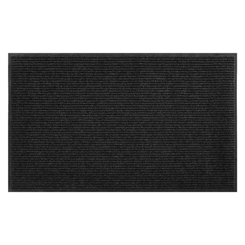 5 X 3 ft Commercial Indoor/Outdoor PVC Carpet Stylish Striped Grey Entry Rug