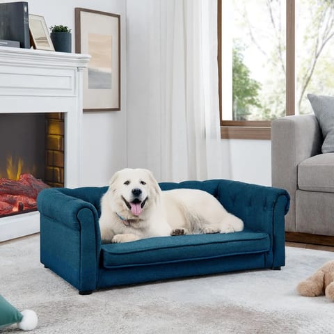 Elegant Modern Stylish Dog Sofa Bed Comfortable Elevated Dog Couch for Medium