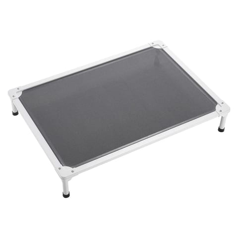 Portable Raised Dog Cot with Aluminum Tube Metal Frame Breathable Textilene
