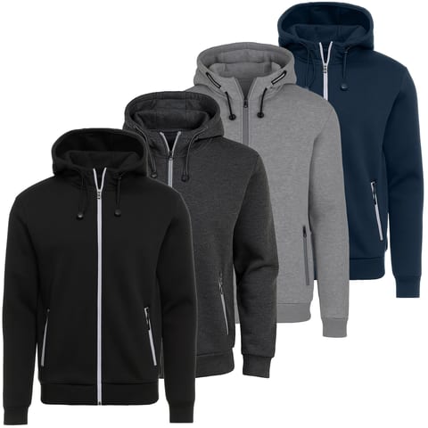 Men's Heavyweight Sherpa Fleece-Lined Full Zip Hooded Classic Tech Eco-Friendly