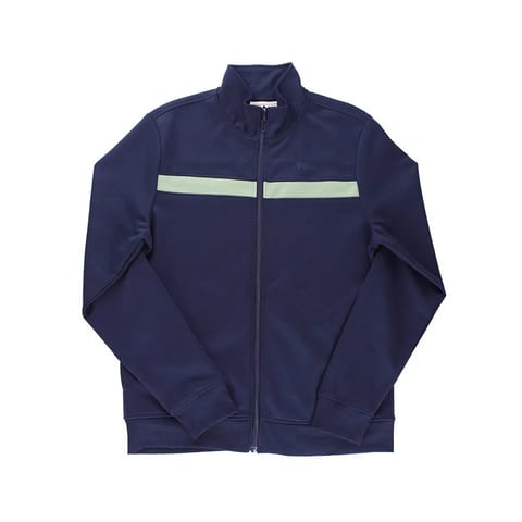 For Men's Track Jacket Navy Green Zippered Stand Collar Fleece Water-Proof