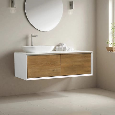 US Warehouse Stock 48 Inch Modern Water Resistant Wall-Mounted Single Sink