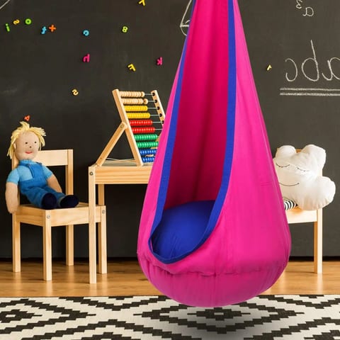 TOPIND Kids Pod Swing Seat Blue Green Hammock Chair Hanging Kit for Outdoor