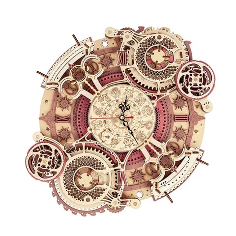 Robotime ROKR US Warehouse LC601 Zodiac Wall Clock Model Toys 3D Wooden Puzzles