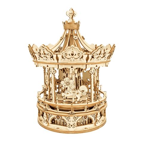 Robotime DIY Handmade Assembled Toys AMK62 Romantic Carousel Music Box 3D