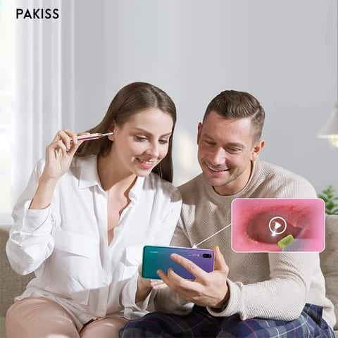 PAKISS Ear Wax Remover Wireless Otoscope Earwax Removal Tool 1080P HD WiFi Ear