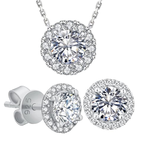 VVS Moissanite Set 14K Gold Plated Stud Earring 925 Sterling Silver 1ct GRA