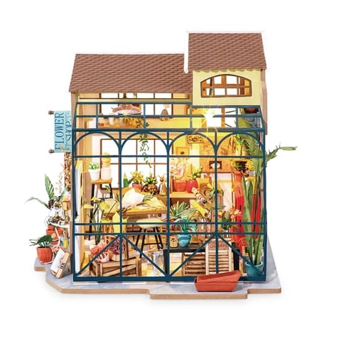 Robotime Rolife Assemble Toys DG145 Emily's Flower Shop 3D Wooden Puzzles DIY
