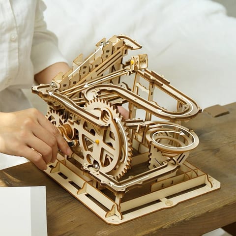 Robotime Rokr Handmade DIY Assembled Toys LG501 Marble Run 3D Wooden Puzzles for