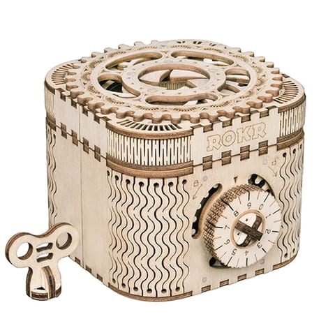Robotime Rokr DIY Handmade Wood Crafts Gift Set LK502 Treasure Box 3D Wooden