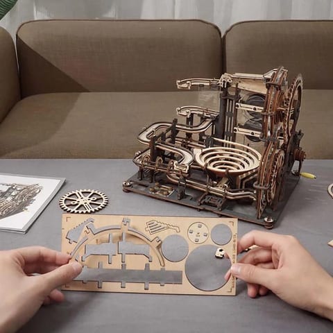 Robotime Rokr Handmade Assemble Toys DIY Wood Crafts LGA01 Marble Run 3D Wooden