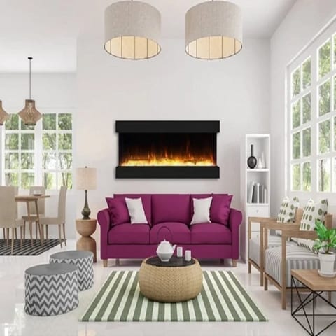 Luxstar 42 Inches 3 Sided Electric Fireplace Indoor Electric Fireplace