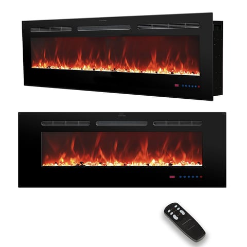 Luxstar 42R Inch Luxury Electric Fireplace Modern LED 13-Color Heaters for
