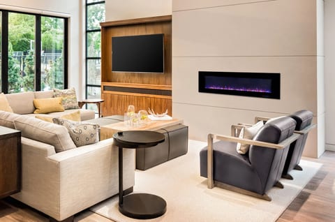 Dreamflame 72-Inch Indoor Electric Fireplace Heater Wall Mounted Remote Control