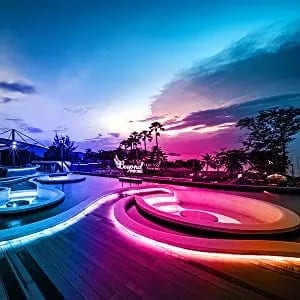 50ft 2835 RGB IC Blue Tooth Light Strip Indoor Decoration Color Changing Flex
