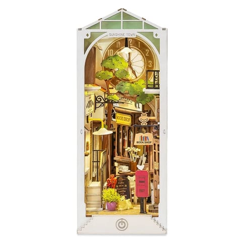 Robotime Rolife 3D Wooden DIY Miniature House Book Nook TGB02 Sunshine Town