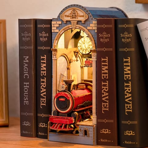 Robotime Rolife 3D Wooden Puzzles TGB04 Time Travel DIY Miniature House Book