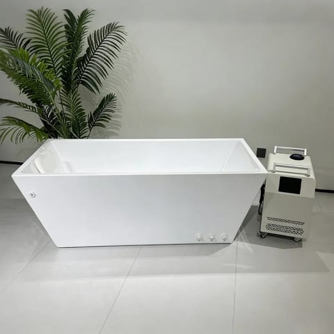 Gurgle Local Stock US Acrylic Freestanding Cold Plunge Tub Rectangular White