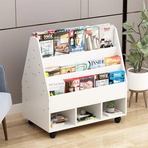 YQ FOREVER Moveable Bookcase Home Closet Chest Storage Bookshelves Bedroom