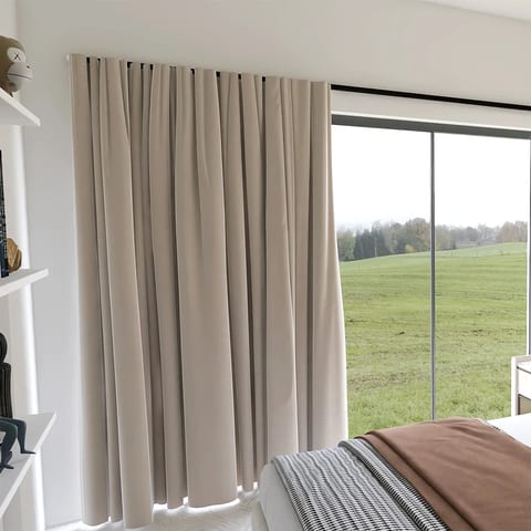 ZSHINE Curtain Rail Track Single Track Heavy-Duty Curtain Valance Rails