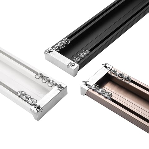 ZSHINE Curtain Rail Track Ceiling or Wall Mounting Heavy-Duty Curtain Rails for