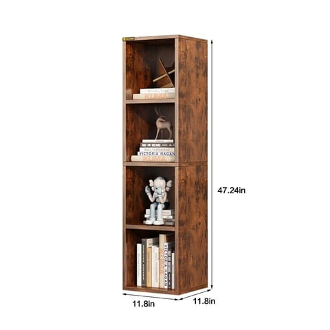YQ FOREVER New Design Four Story Bookshelf Wooden Cabinet Bookcases Furniture