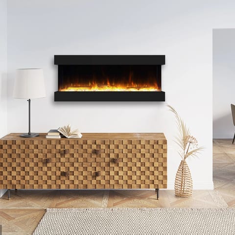 Luxstar 40" Decor Flame 3 Sided Electric Fireplaces Heater Wall Mounted