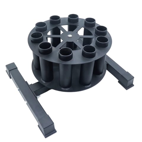 Rotating Circular Barbell Rack 10-Bar Storage, 50mm Diameter Compatible, Home &