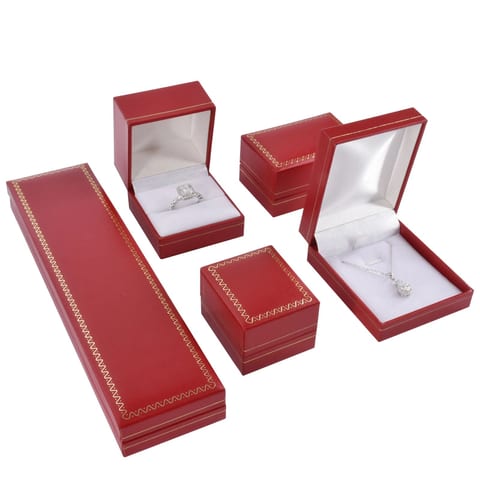 Plastic Case Velvet Inlay Pu Leather Storage Box Set PU Leather Jewelry Box