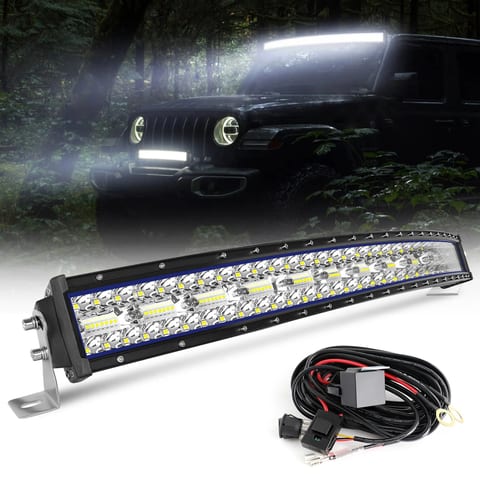 E-mark CE 12v 24v 3 Row LED Driving Light Bar 9D 130W 195W Offroad Lightbar