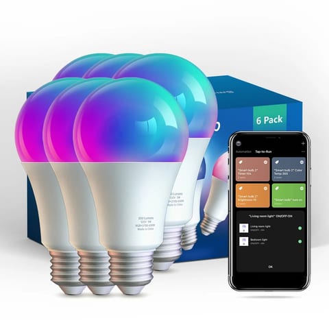 9W Smart A60 Bulb 2/4/6/8/10 Pack Set E26 RGB Cold Warm White Dimmable App