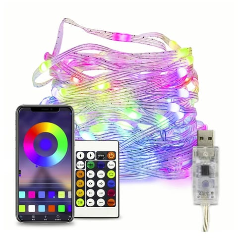 Waterproof 32.8ft 5V USB Plug Smart App Remote Control 10m Dream Color RGBIC