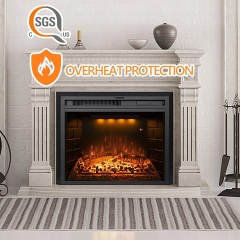 Luxstar 36-Inch Electric Fireplace Insert Built-in Decorative Heating