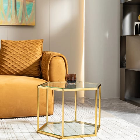 China Town Furniture Combination Honeycomb Ss Center Coffee Side Tea Table
