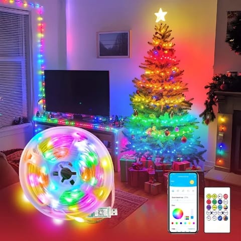 Led Christmas Lights 65.6ft, IP65 Waterproof, APP Supports Music Sync