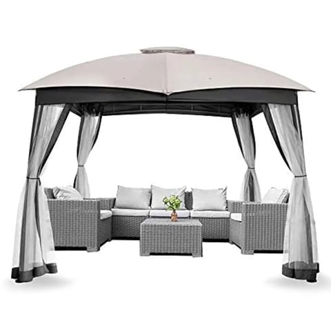 1 Piece MOQ Clearance Grey Color Double Vent Heavy Duty Canopy Gazebo 10x12 ft