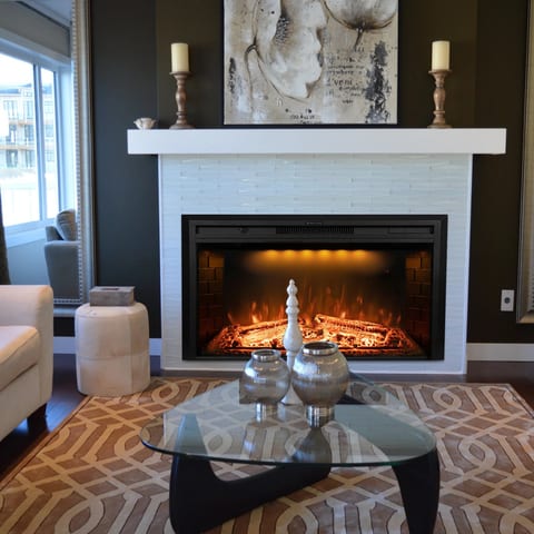 Luxstar 33-Inch Modern Electric Fireplace Insert Factory Cheap Built-in
