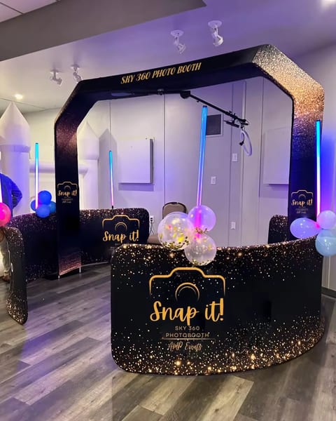Party Supplies Portable Photo Booth 360 Selfie Overhead Top Commercial Rental
