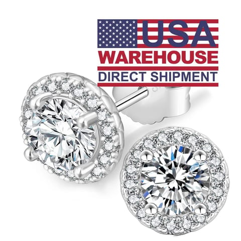 VVS Moissanite Diamond Luxury Fashion Jewelry Men Women 0.2ct 14K Gold Plated