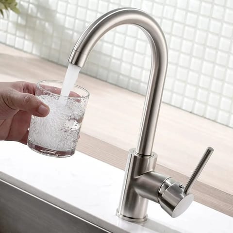 FLG Single Hole Hot Cold Water Mixer Sink Kitchen Faucets Modern Kitchen Taps