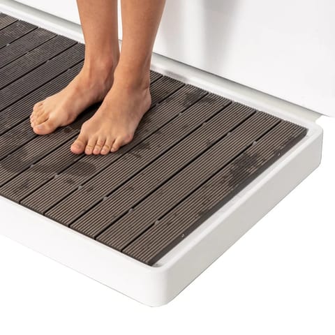 Waterproof Cold Plunge Basin Deck Wood Plastic Flooring Anti Slip Outdoor Ice