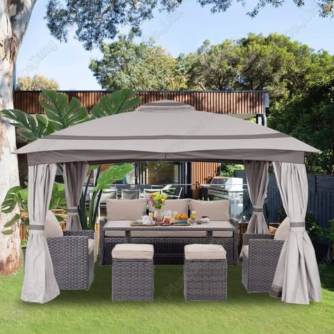 USA Warehouse Available Stock Large Gazebo Outdoor With Both Curtain and