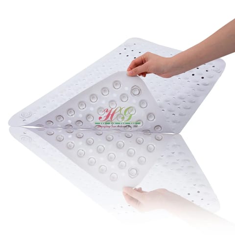 Eco-Friendly Non-Slip PVC Bath Tub Shower Mat 19.3x31.5 Inch with Suction Cups