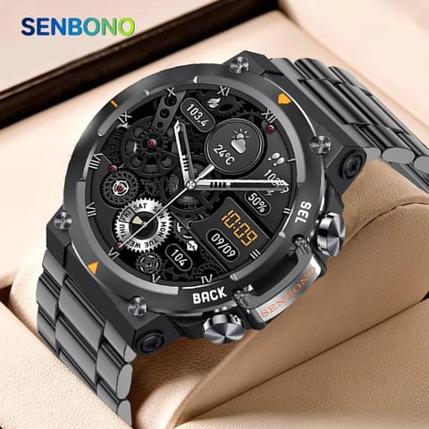 SENBONO 2024 MAX18 Men Smartwatch AMOLED1.43inch 466 466 HD Big Screen BT Calls