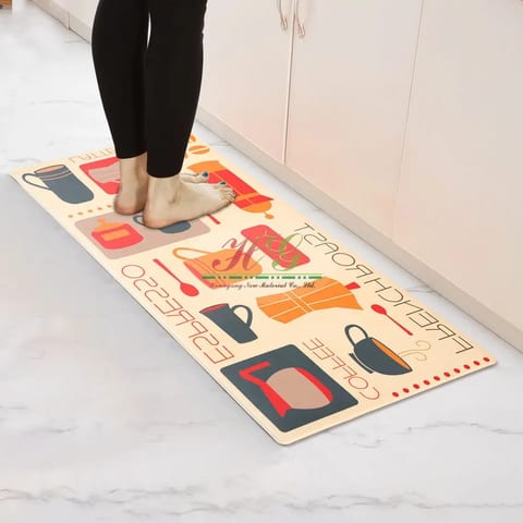 High Quality PVC Digital Printed Fish Cartoon Anti Fatigue Kitchen Mat No Tariff