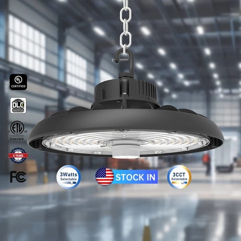 Aluminum Alloy LED UFO Highbay Light 36000lm Output IP65 Rated Dimmable 240W