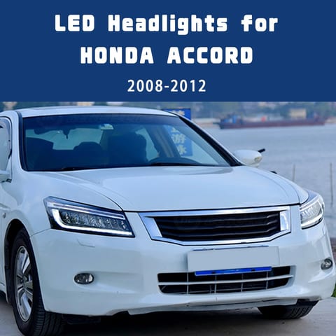 HCMOTIONZ Car Front Lamps Start Animation 2008-2012 8th Gen Blue Light DRL Full