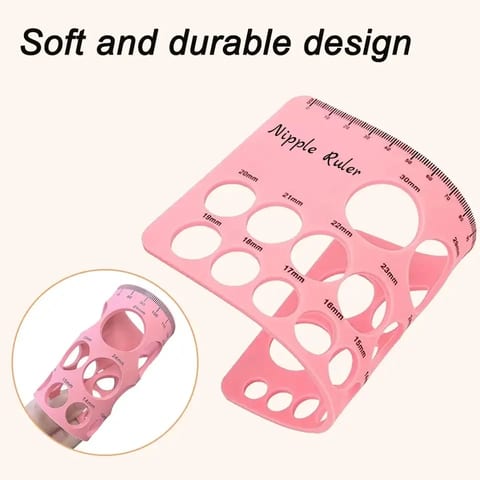 YOUHA Silicone Nipple Ruler for Breast Pump Flange Sizing Soft Measurement Tool