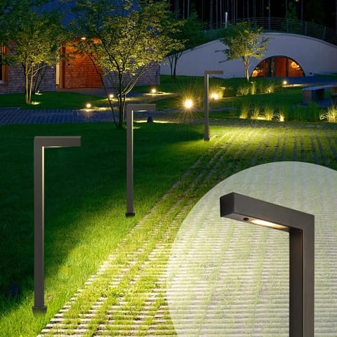 Modern Low Voltage Brass Outdoor Lighting Garden Pathway Lawn Bollard Landscape